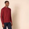 Amazon Essentials Men's Long-Sleeve Soft Touch Cotton Blend Henley Sweater, Red, Large view 3