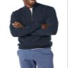 Amazon Essentials Men's 100% Cotton Quarter-Zip Sweater, Navy, Medium view 1