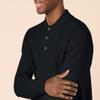 Amazon Essentials Men's Long-Sleeve Soft Touch Henley Sweater, Black, XX-Large view 4