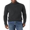 Amazon Essentials Men's 100% Cotton Rib Knit Turtleneck Sweater, Charcoal Heather, X-Small view 1