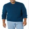 Amazon Essentials Men's Long-Sleeve Soft Touch Cotton Blend Henley Sweater, Blue, XX-Large view 1