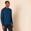 Amazon Essentials Men's Long-Sleeve Soft Touch Cotton Blend Henley Sweater, Blue, XX-Large view 3