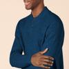 Amazon Essentials Men's Long-Sleeve Soft Touch Cotton Blend Henley Sweater, Blue, XX-Large view 4