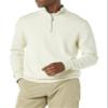 Amazon Essentials Men's 100% Cotton Quarter-Zip Sweater, Ivory, Medium view 1
