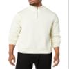 Amazon Essentials Men's 100% Cotton Quarter-Zip Sweater, Ivory, XX-Large view 3