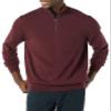 Amazon Essentials Men's 100% Cotton Quarter-Zip Sweater, Burgundy, X-Small view 1