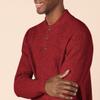 Amazon Essentials Men's Long-Sleeve Soft Touch Cotton Blend Henley Sweater, Red, X-Small view 4