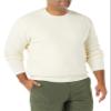 Amazon Essentials Men's Long-Sleeve Soft Touch Waffle Stitch Crewneck Sweater, Ivory, Small view 3