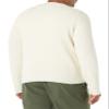 Amazon Essentials Men's Long-Sleeve Soft Touch Waffle Stitch Crewneck Sweater, Ivory, Small view 4