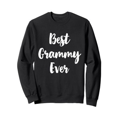 Best Grammy Ever Family Cute Sweatshirt, Adult Unisex, Black, Large