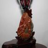 2.2" China Certified Nature Yellow Dragon Jade Fortue Crab and Lotus Hand Carved Necklace Pendants 8399 view 2