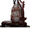 2.2" China Certified Nature Yellow Dragon Jade Wealth Crab and Lotus Hand Carved Necklace Pendants 8392 view 1