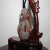 2.2" China Certified Nature Yellow Dragon Jade Wealth Crab and Lotus Hand Carved Necklace Pendants 8392 view 3