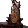 2.1" China Certified Nature Yellow Dragon Jade Fortue Fish and Lotus Hand Carved Necklace Pendants 8400 view 1