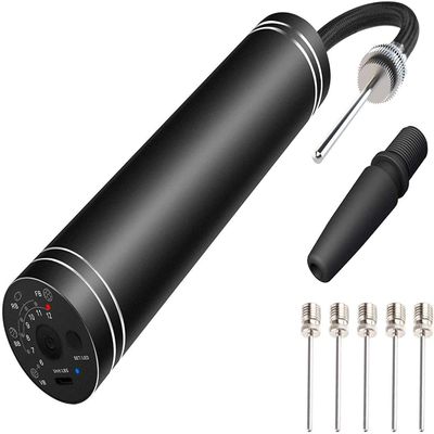 N&F Automatic Electric Fast Ball Pump with Needle and Nozzle - Air Pump for Inflatables, Athletic Basketball, Soccer, Volleyball, Football, Sport Ball and Swimming Ring - Faster Inflation (Black)