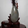 2.2" China Certified Nature Yellow Dragon Jade Fortue Fish and Lotus Hand Carved Necklace Pendants 8391 view 4