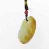 1.8" China Certified Nature Hetian Nephrite Jade Lucky Eagle Double Carved Pendant 4965 view 3