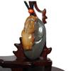 2.2" China Certified Nature Yellow Dragon Jade Fortue Gold Fish and Coin Hand Carved Necklace Pendants 8398 view 1