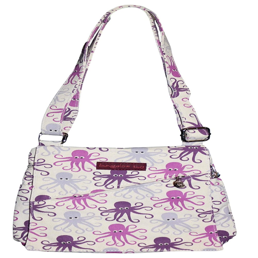 bungalow 360 Small Messenger Bag (Purple Octopus)