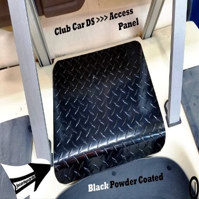 J & O Carts Parts Club Car DS Golf Cart Powder Coated Aluminum Diamond Plate Access Panel Cover