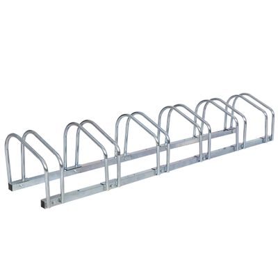 JungleA Adjustable 1-6 Bikes Rack,Bike Floor Parking Storage Organizer Stand for Indoor or Outdoor (Silver)