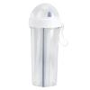 600ml Dual Use Water Bottle, Portable Split Drinking Cup with Straw Two Sided Cup with Divider for Home Outdoor Camping Sport(White) view 1