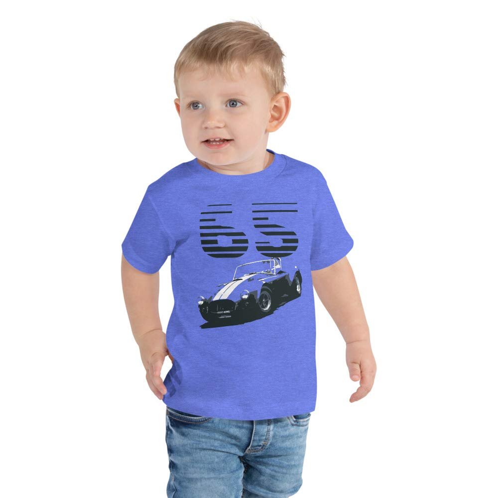 1965 high-Performance Pony car Cobra Antique Muscle Car Graphic T-Shirt | Car Enthusiast Gift | Toddler Blue