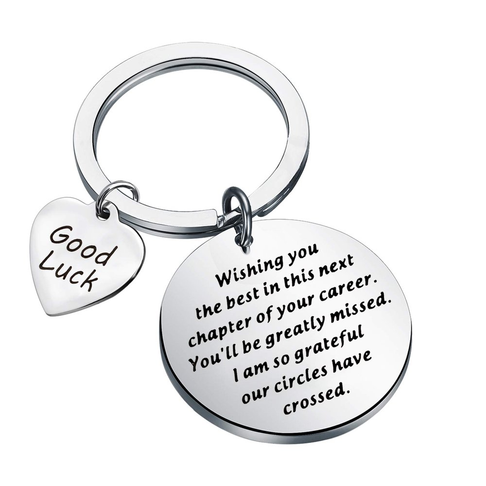 WSNANG New Job Gift Wishing You The Best in This Next Chapter of Your Career Keychain Good Colleagues Goodbye Gift New Beginnings Gifts (Wishing You KC)