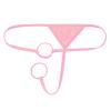 FEESHOW Mens Sissy Lingerie Low Rise O-Ring Thong Bikini Briefs G-String Crossdresser Underwear Pink OneSize view 2