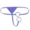 FEESHOW Mens Sissy Lingerie Low Rise O-Ring Thong Bikini Briefs G-String Crossdresser Underwear Purple OneSize view 2