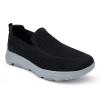 konhill Men's Slip on Loafers Walking Shoes - Mesh Casual Tennis Sneaker Black/Grey,Label 46.5 view 2
