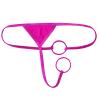 FEESHOW Mens Sissy Lingerie Low Rise O-Ring Thong Bikini Briefs G-String Crossdresser Underwear Hot Pink OneSize view 3