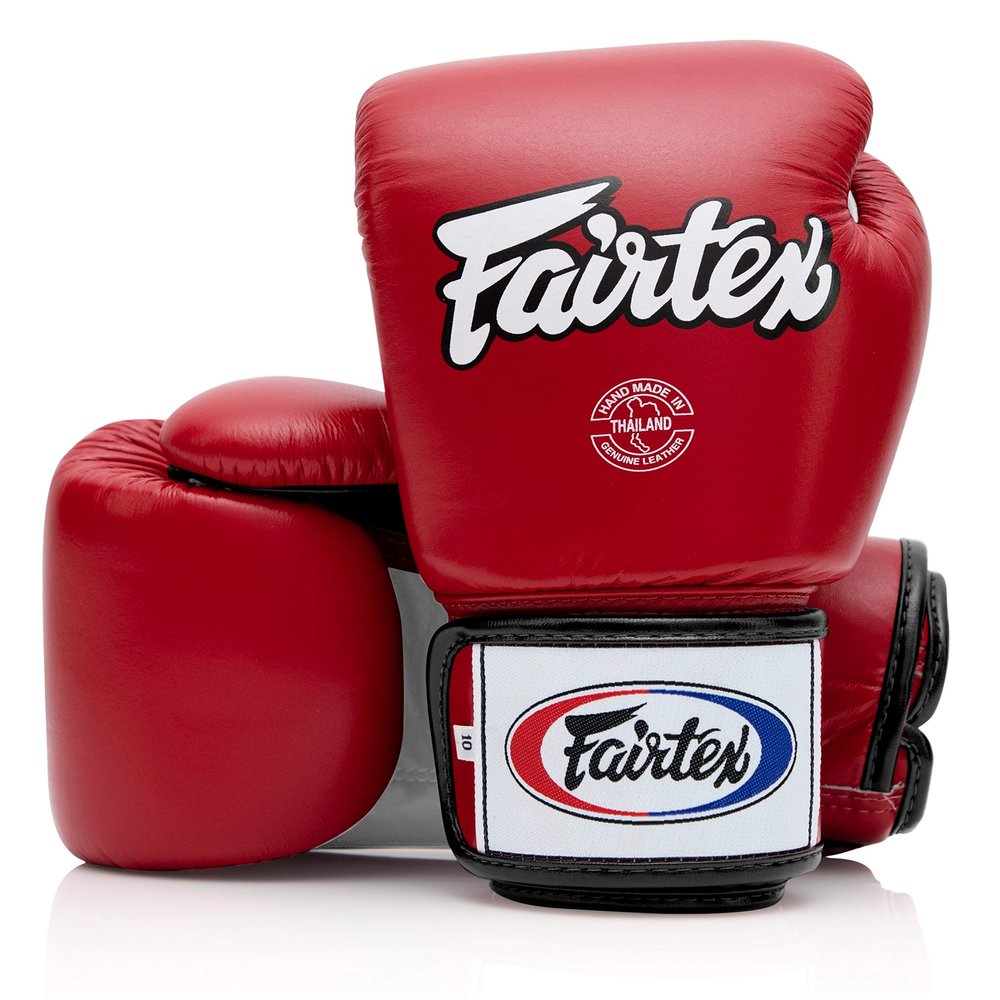 Fairtex BGV1 Muay Thai Boxing Training Sparring Gloves for Men, Women, Kids| Premium Quality, Light Weight & Shock Absorbent 12 oz Boxing Gloves -Red/White/Black