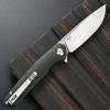 Sitivien ST102 Folding Knife, D2 Steel Blade+G10 Handle Pocket Knife, EDC Tool Knife for Outdoor, Camping, Hunting, Survival (Black)  view 3