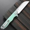 Sitivien ST103 Folding Knife, D2 Steel Blade+G10 Handle Pocket Knife, EDC Tool Knife for Outdoor, Camping, Hunting, Survival (Jade) view 3