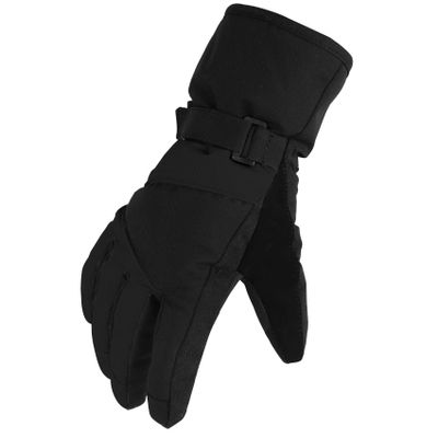 MAGARROW Kids Winter Warm Gloves Windproof Water-Resistant Snow Boys Girls Sport Gloves (All-Black, 8-10 Years)