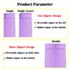 Cozysilk Brand - GANNAFEE Cotton Sleeping Bag Liner with Zipper - 100% Cotton Travel Sheet Sleep Sack Adult - Travel Sleeping Bag for Hotels Camping Hiking (Single Luxury - 41 x 87 inch, Lavender) view 2