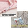 Cozysilk Brand - GANNAFEE Cotton Sleeping Bag Liner with Zipper - 100% Cotton Travel Sheet Sleep Sack Adult - Travel Sleeping Bag for Hotels Camping Hiking (Single Luxury - 41 x 87 inch, Lavender) view 3
