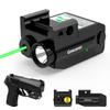 Gmconn Pistol Green Red Laser Light Combot, Gun Flashlight with Strobe Mode Green Red Laser for Handgun,Compact Rail Mount Tactical Flashlight, USB Rechargeable Weapon for Pistols (Green Laser) view 1