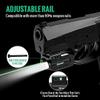 Gmconn Pistol Green Red Laser Light Combot, Gun Flashlight with Strobe Mode Green Red Laser for Handgun,Compact Rail Mount Tactical Flashlight, USB Rechargeable Weapon for Pistols (Green Laser) view 2