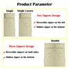 Cozysilk Brand - GANNAFEE Cotton Sleeping Bag Liner with Zipper - 100% Cotton Travel Sheet Sleep Sack Adult - Travel Sleeping Bag for Hotels Camping Hiking (Single Luxury - 41 x 87 inch, Camel) view 2