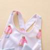 Andannby Newborn Baby Girl Pink Unicorn Swimwear Sleeveless Ruffle One Piece Swimsuit Holiday Beachwear (Pink Ice Cream, 18-24 Months) view 4