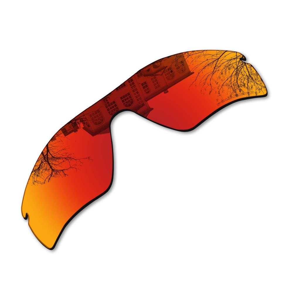 Millersawp Radar Path Replacement Lenses for Oakley Sunglass, Polycarbonate Materials Lens-Red Iridium
