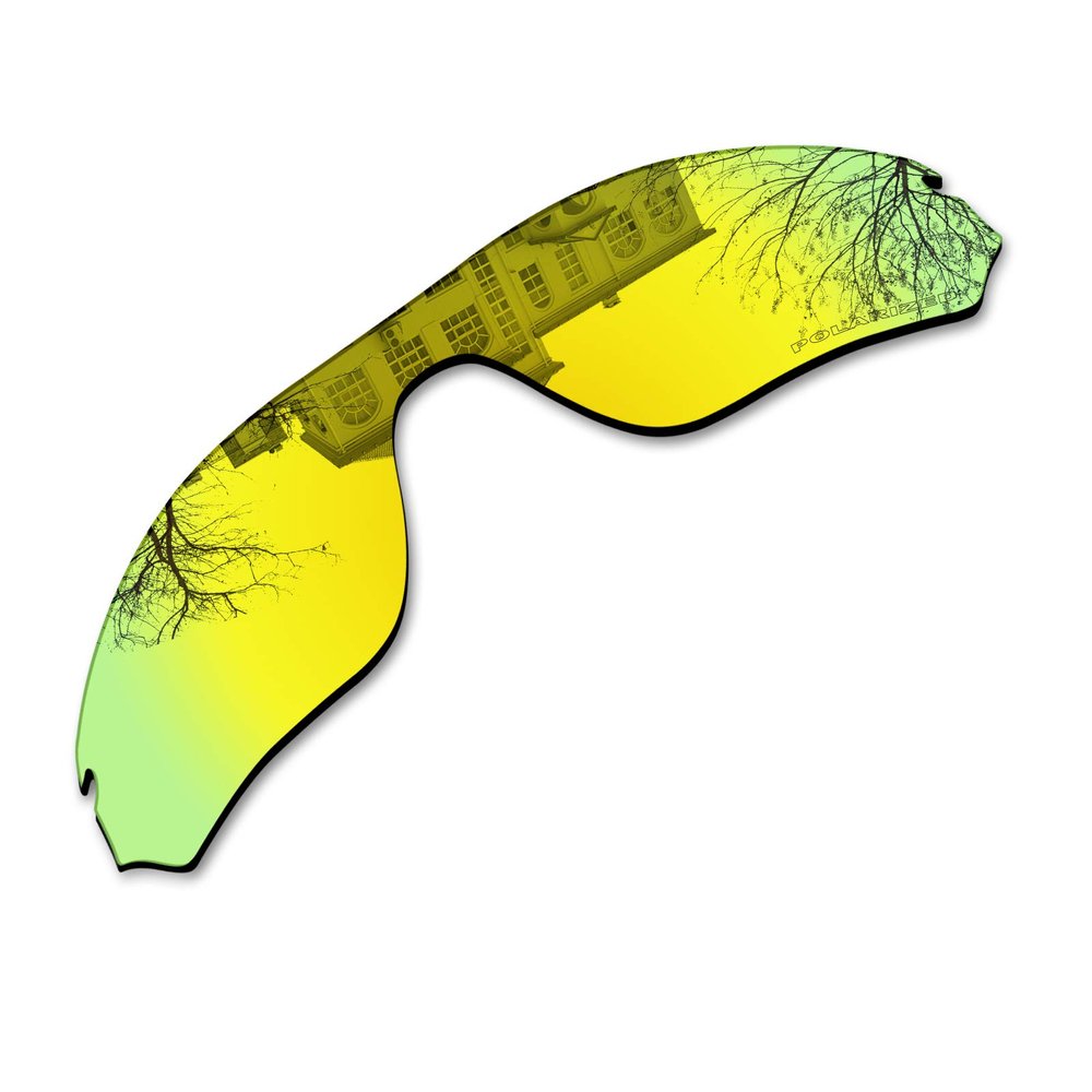 Millersawp Radar Edge OO9184 Replacement Lenses for Oakley Sunglass, Polycarbonate Materials Lens-Gold Iridium