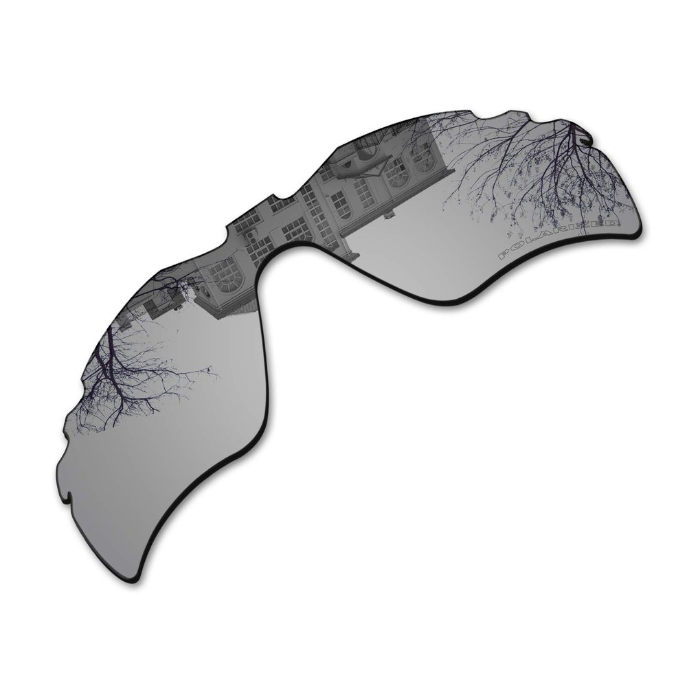 Millersawp Radar Path Vented Replacement Lenses for Oakley Sunglass, Polycarbonate Materials Lens-Silver Iridium