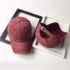 Aedvoouer Men Women Baseball Cap Vintage Washed Distressed Hats Twill Plain Adjustable Dad-Hat,BC-Burgundy view 3