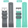 Ritche Christmas Gift 18mm Silicone Watch Band Quick Release Rubber Watch Bands for Men Women - Gray Top Teal Bottom Silver Buckle, White Elephant Gifts, Stocking Stuffers for Men view 2