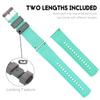Ritche Christmas Gift 18mm Silicone Watch Band Quick Release Rubber Watch Bands for Men Women - Gray Top Teal Bottom Silver Buckle, White Elephant Gifts, Stocking Stuffers for Men view 3