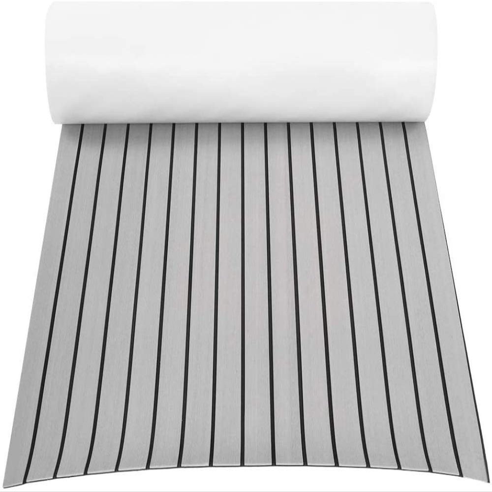 qiuqiu Flooring Teak Sheet Eva Boat Decking Sheet, Floor Mat for Boat Waterproof EVA Foam Yacht Boat Teak Sheet Non-Slip Marine Boat Flooring Mat for Kayak Camper, 240 X 90 X 0.6cm