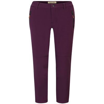 Camii Mia Women's Winter Warm Outdoor Slim Windproof Waterproof Ski Snow Fleece Hiking Pants (36W x 30L, Purple)